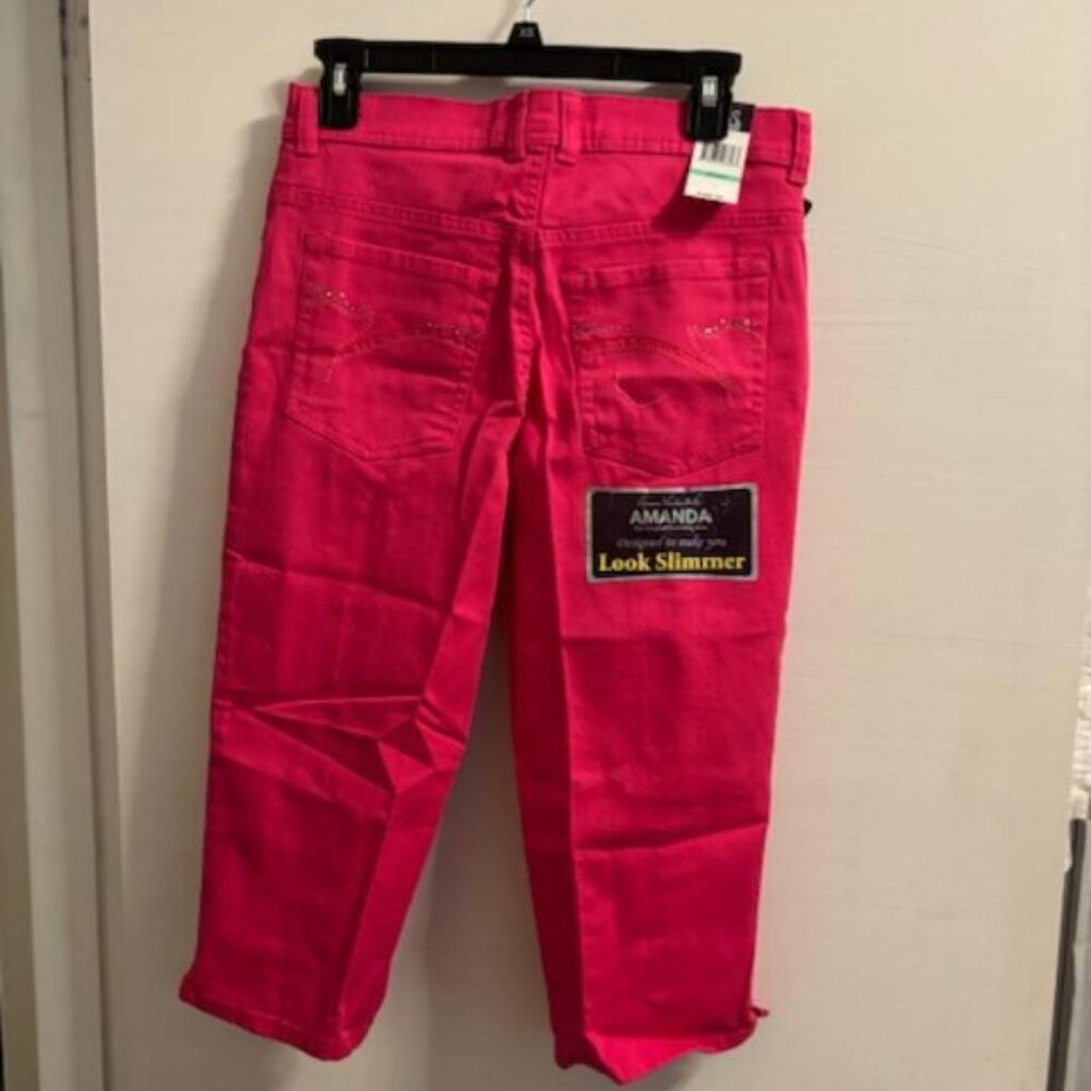 NEW Gloria Vanderbilt Women’s Capri Amanda PINK size 8P NWT